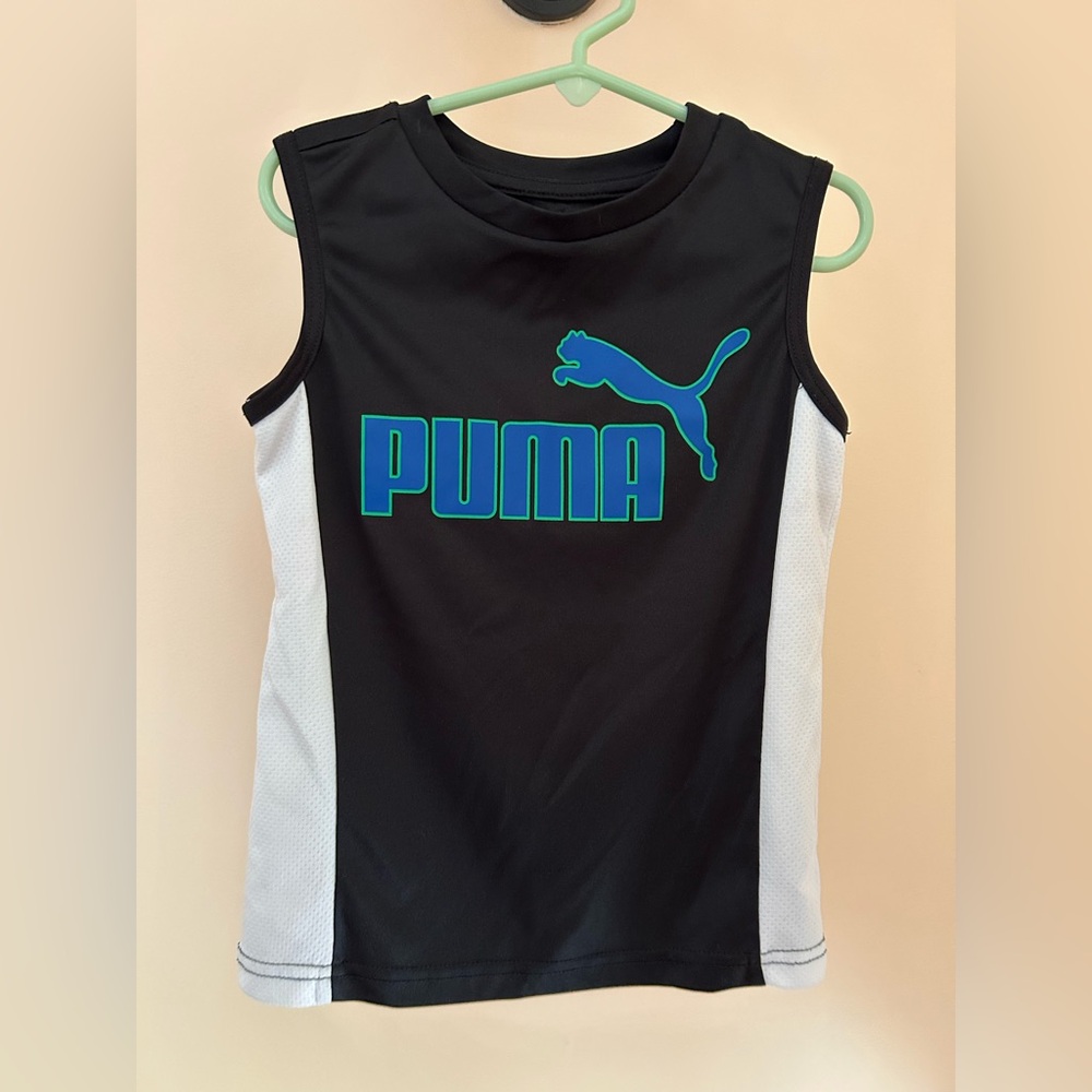 Puma Athletic Tank Top | Boys Size 5 | Black | Workout Tank | Summer Top
